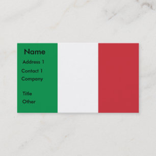 Affärskort med Flagga av Italien Visitkort