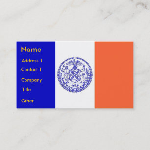 Affärskort med Flagga av New York USA Visitkort