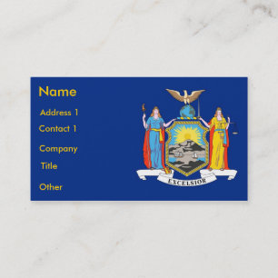 Affärskort med Flagga av New York USA Visitkort