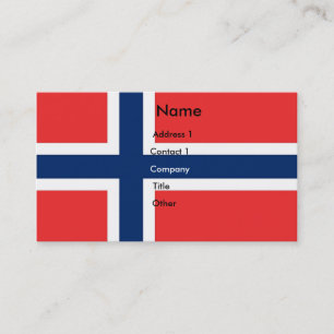 Affärskort med Flagga av Norge Visitkort