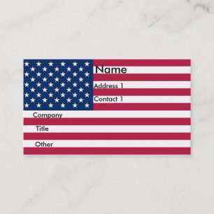 Affärskort med Flagga av USA Visitkort