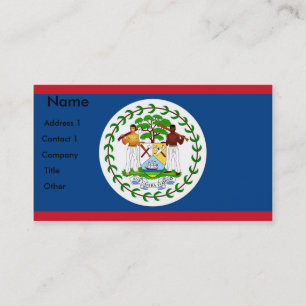 Affärskort med Flagga Belize Visitkort