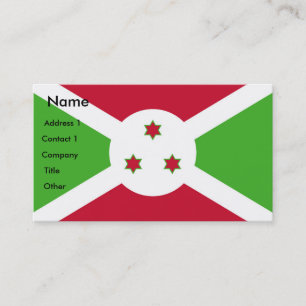 Affärskort med Flagga Burundi Visitkort