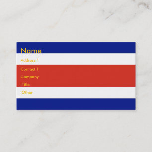 Affärskort med Flagga Costa Rica Visitkort