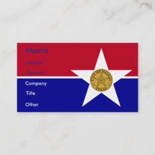 Affärskort med Flagga Dallas, USA Visitkort