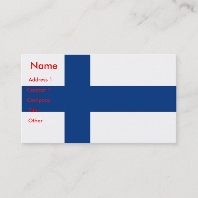 Affärskort med Flagga Finland Visitkort (Framsida)