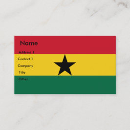Affärskort med Flagga Ghana Visitkort