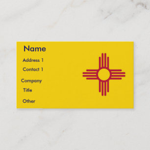 Affärskort med Flagga i New mexico Visitkort
