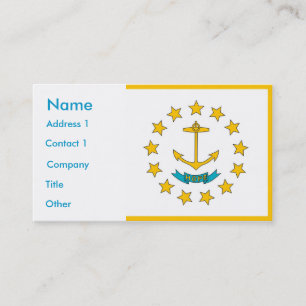 Affärskort med Flagga i Rhode island Visitkort