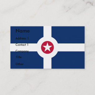 Affärskort med Flagga Indianapolis, USA Visitkort
