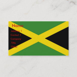 Affärskort med Flagga Jamaica Visitkort