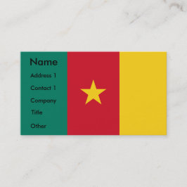 Affärskort med Flagga Kamerun Visitkort