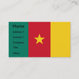 Affärskort med Flagga Kamerun Visitkort
