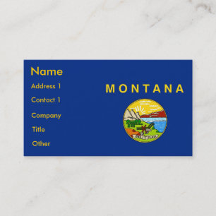 Affärskort med Flagga Montana USA Visitkort