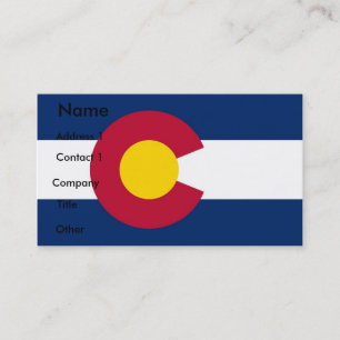 Affärskort med Flagga of Colorado, USA Visitkort