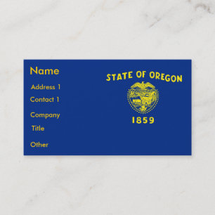 Affärskort med Flagga Oregon U.S.A. Visitkort