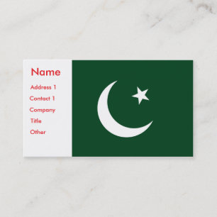 Affärskort med Flagga Pakistan Visitkort