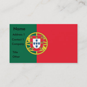 Affärskort med Flagga Portugal Visitkort