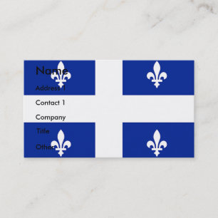 Affärskort med Flagga Quebec, Kanada Visitkort