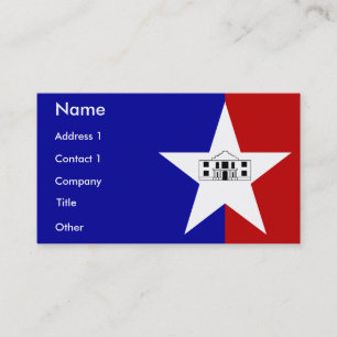 Affärskort med Flagga San Antonio, USA Visitkort