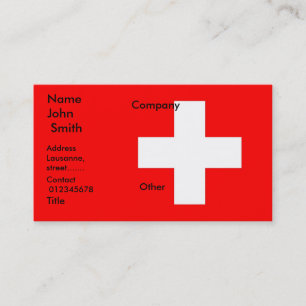 Affärskort med Flagga Schweiz Visitkort