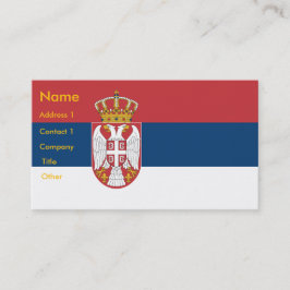 Affärskort med Flagga Serbien Visitkort