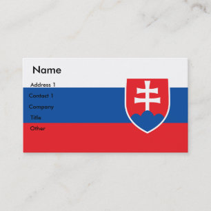 Affärskort med Flagga Slovakien Visitkort