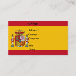 Affärskort med Flagga Spanien Visitkort