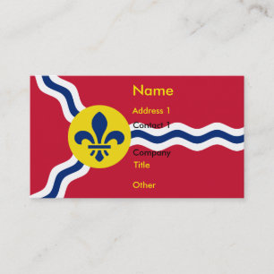 Affärskort med Flagga St. Louis Visitkort