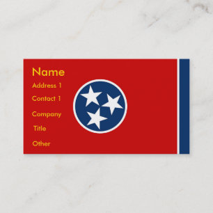 Affärskort med Flagga Tennessee USA Visitkort