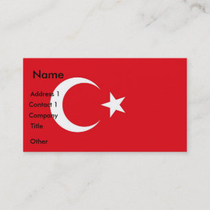 Affärskort med Flagga Turkiet Visitkort