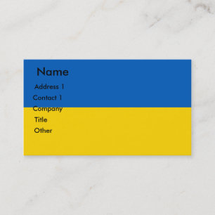 Affärskort med Flagga Ukraina Visitkort