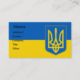 Affärskort med Flagga Ukraina Visitkort