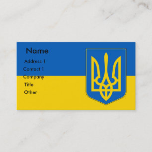 Affärskort med Flagga Ukraina Visitkort