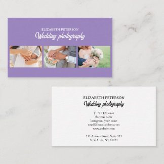 Affärskort med fotobakgrund. visitkort