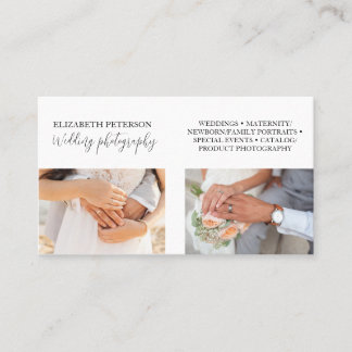 Affärskort med fotobakgrund. visitkort