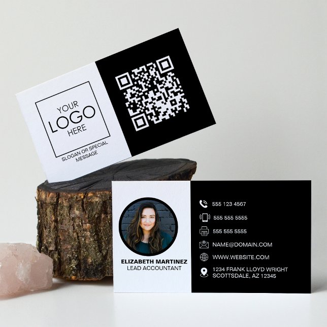 Affärskort med fotokodgenerator och QR-kodgenerato Visitkort (Skapare uppladdad)