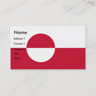 Affärskort med Grönlands Flagga Visitkort