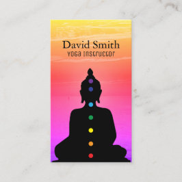 Affärskort med ljusa och färgstarka Chakra Färger Visitkort