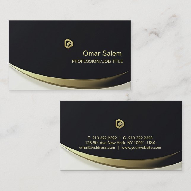 "affärskort med lyx och mod visitkort (Fram/baksida)