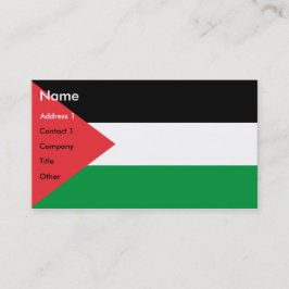Affärskort med Palestinas Flagga Visitkort