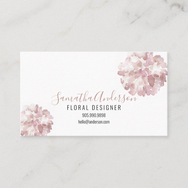 AFFÄRSKORT MED QR-KOD FÖR rosa VATTENFLODLARE Visitkort (Framsida)