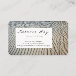 Affärskort med texturerad havssandbakgrund visitkort