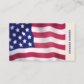 Affärskort med USA flagga Visitkort