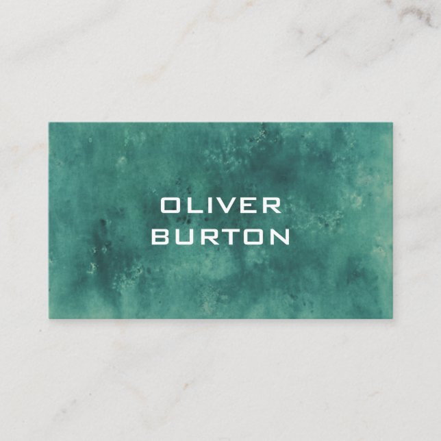 Affärskort med vattenfärgen struktur. visitkort (Framsida)
