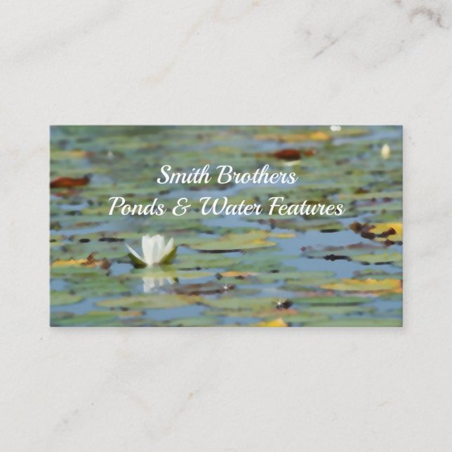 Affärskort med vattenfri Sjö-färg Visitkort (Framsida)