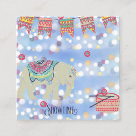 Affärskort med visningscirkustema fyrkantigt visitkort