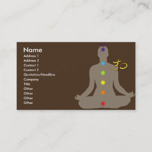 Affärskort-, meditation- och symboler visitkort