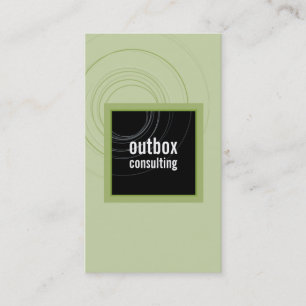 AFFÄRSKORT modern box monogram svart grönt Visitkort