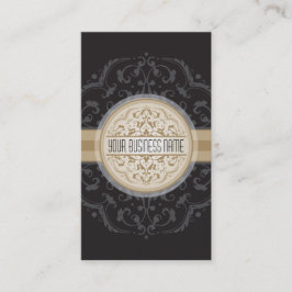 AFFÄRSKORT modern orientalisk mandala black guld Visitkort